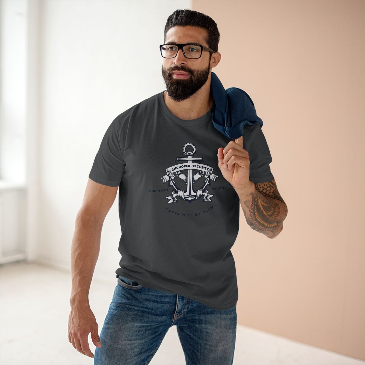 Anchored to Christ – Husband Faith Tee