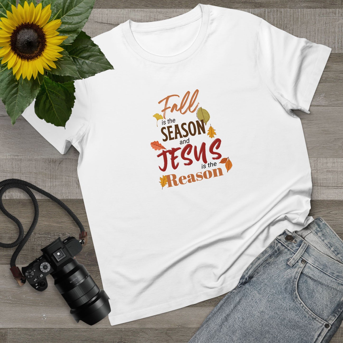 Jesus Is the Reason Fall Tee – Faith-Based Autumn Vibes