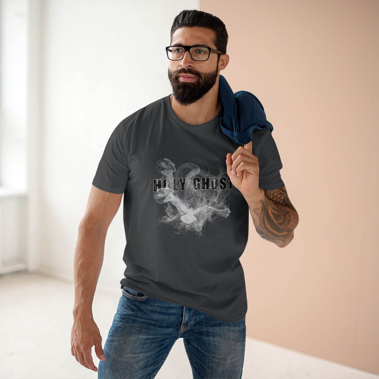 Holy Ghost Smoke T-Shirt (White) – Bold Christian Streetwear Faith Tee