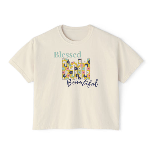 Blessed Bold Beautiful Cropped Tee - Floral