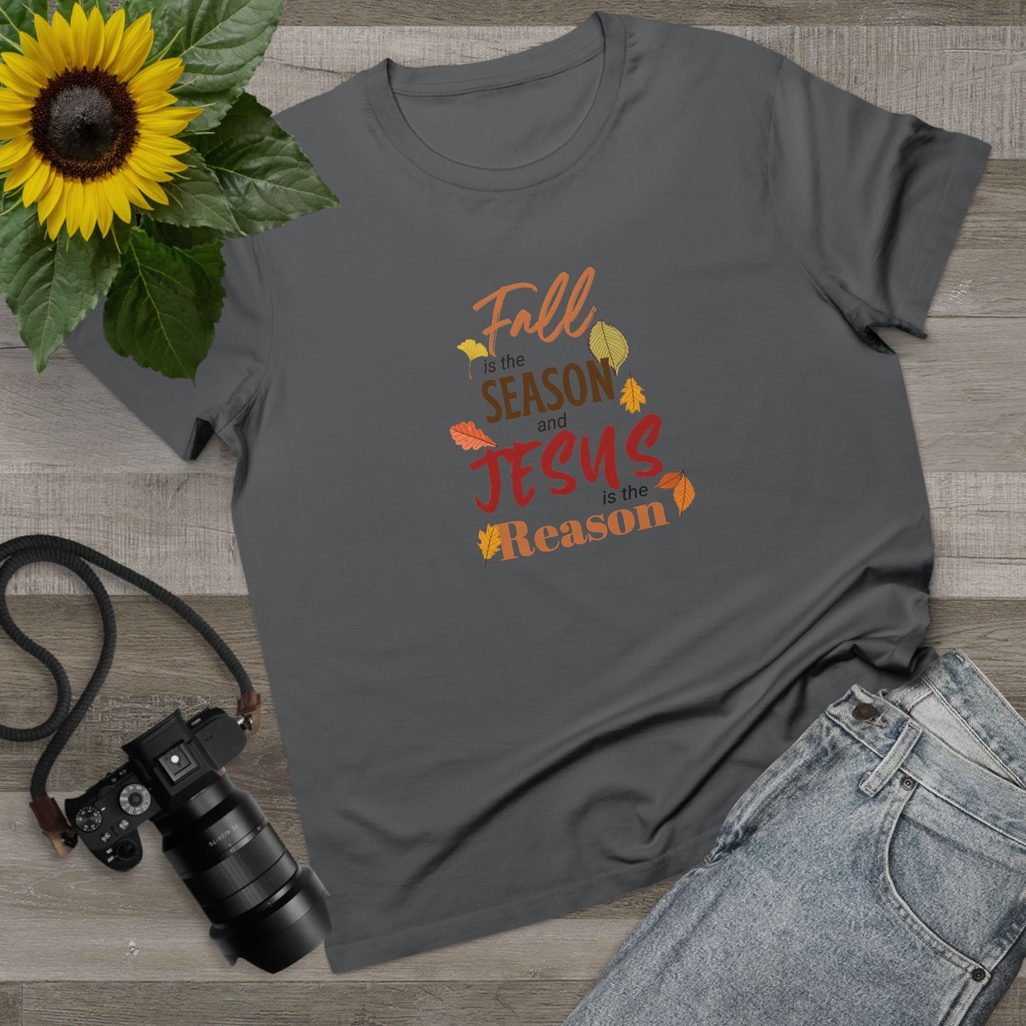 Jesus Is the Reason Fall Tee – Faith-Based Autumn Vibes