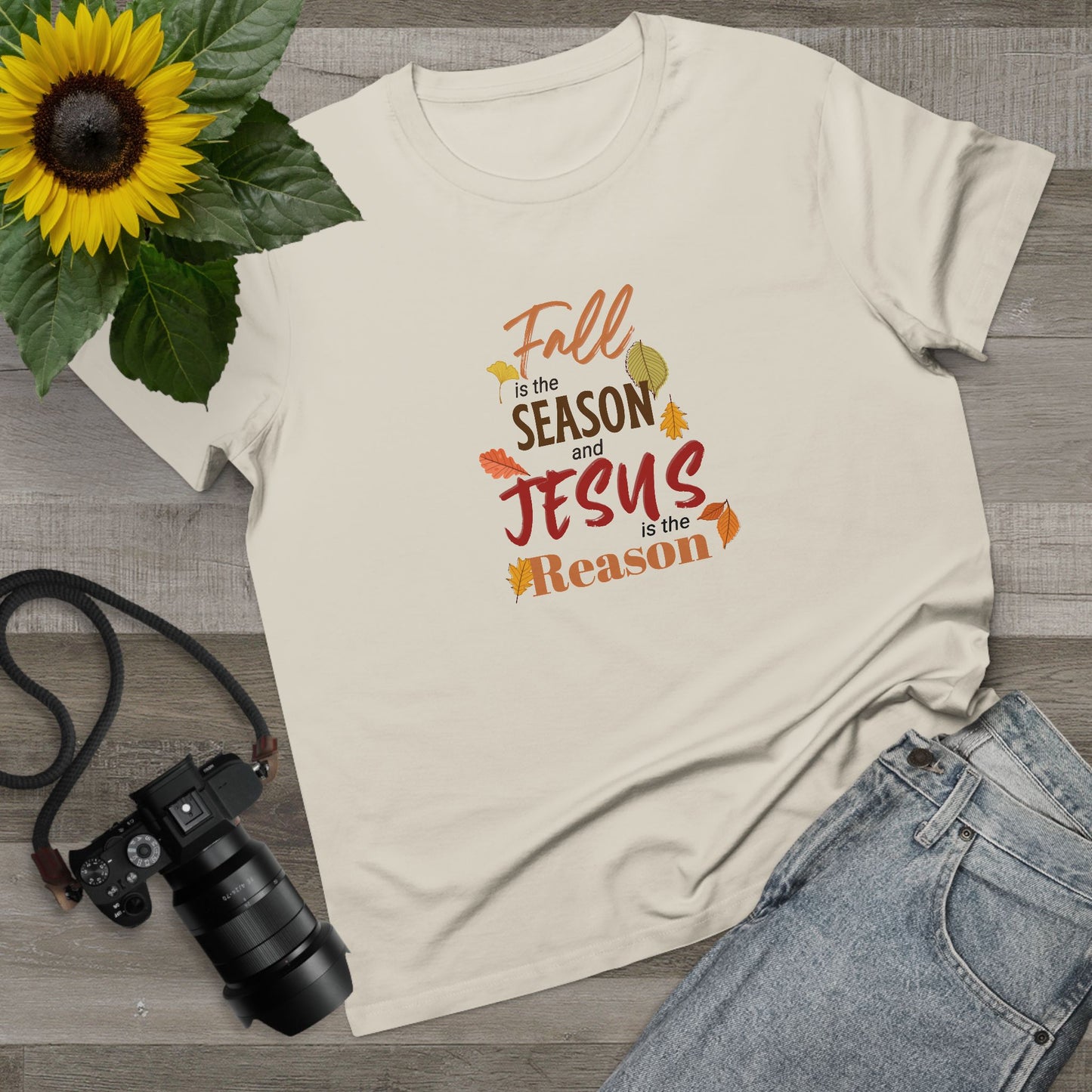 Jesus Is the Reason Fall Tee – Faith-Based Autumn Vibes