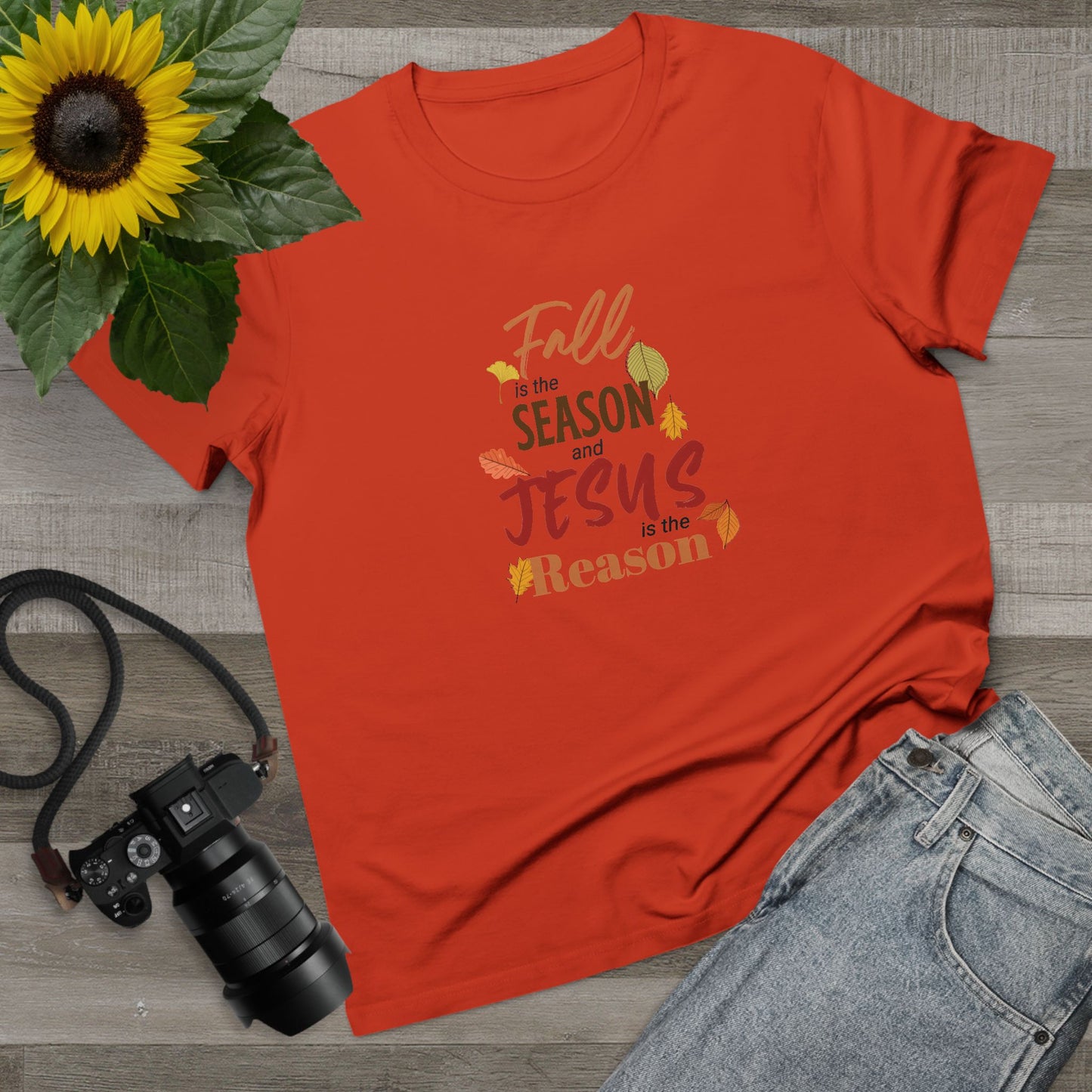 Jesus Is the Reason Fall Tee – Faith-Based Autumn Vibes