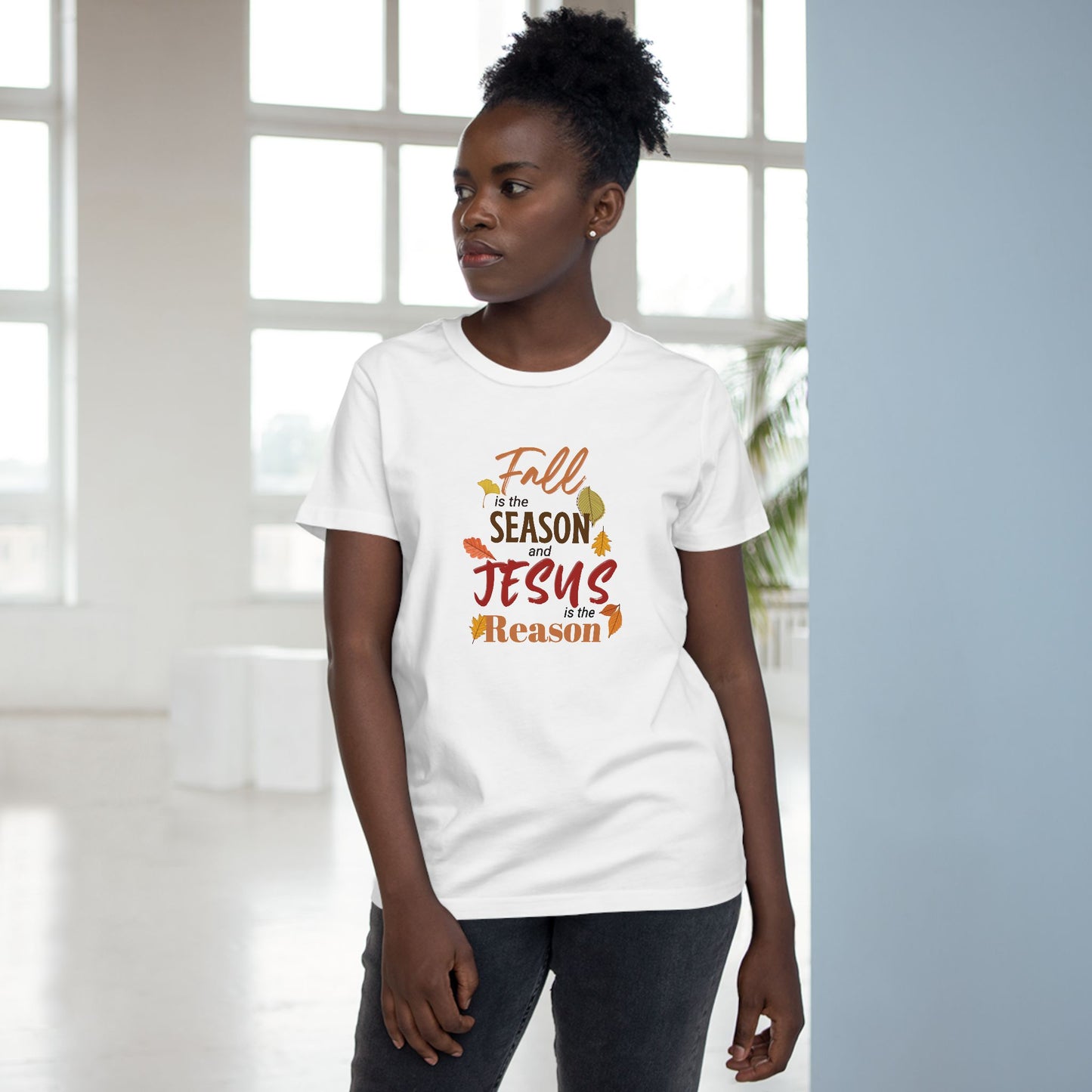 Jesus Is the Reason Fall Tee – Faith-Based Autumn Vibes
