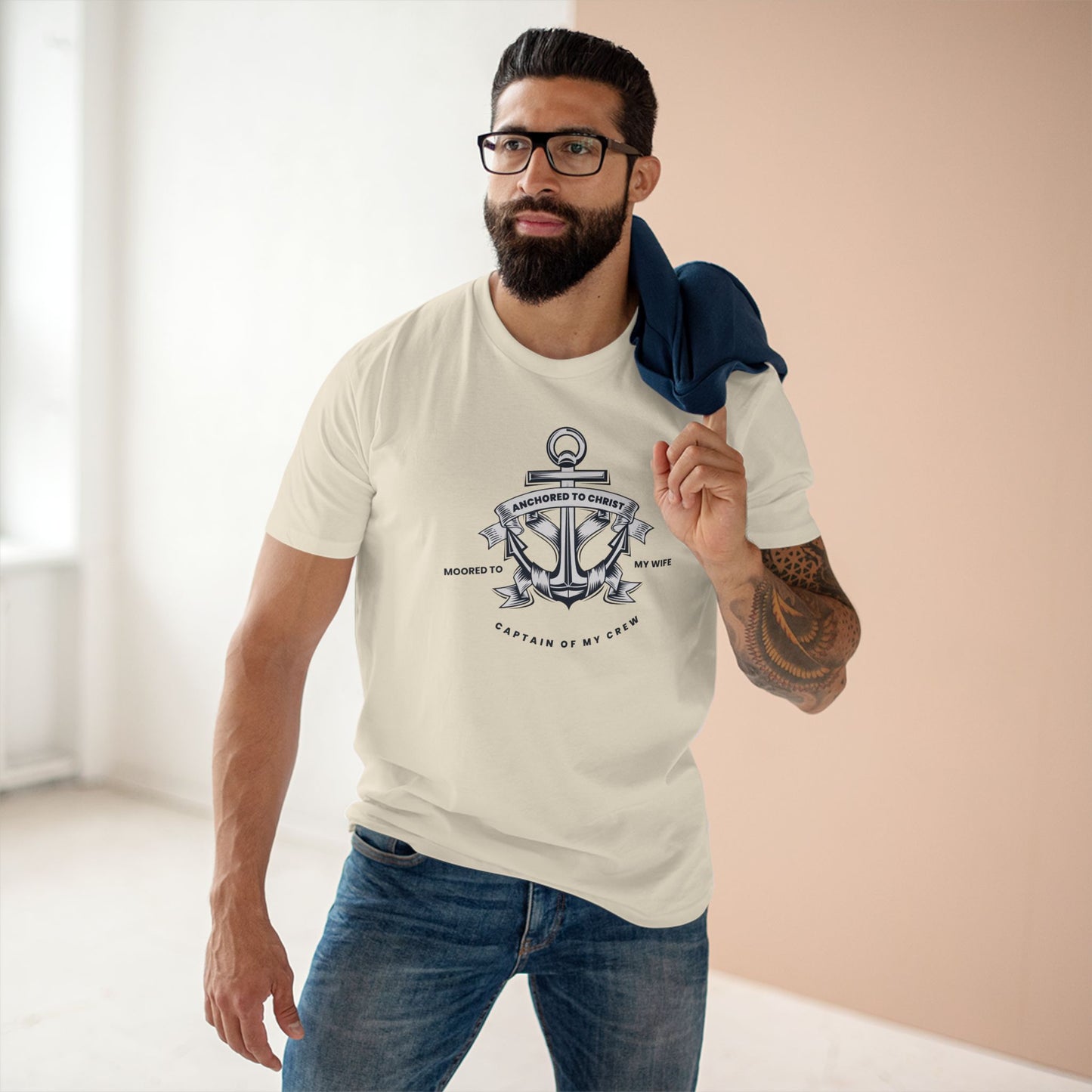Anchored to Christ – Husband Faith Tee