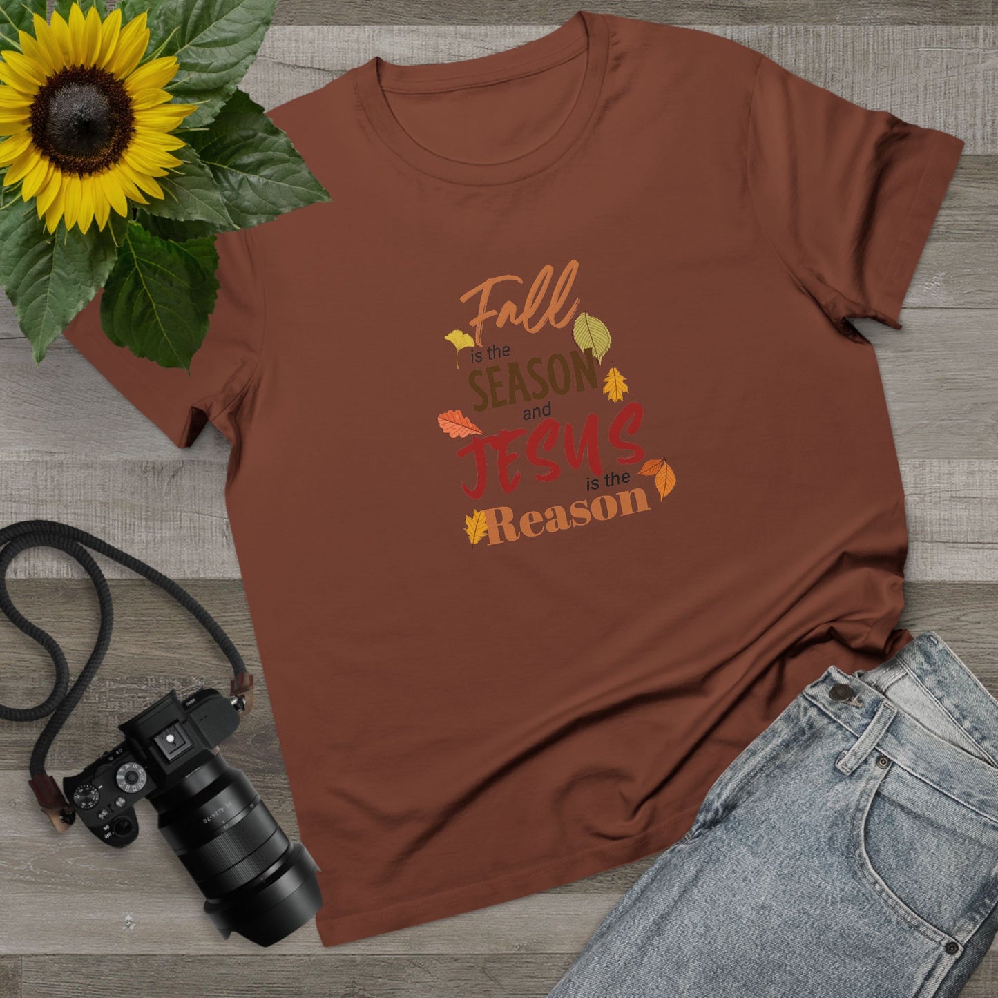Jesus Is the Reason Fall Tee – Faith-Based Autumn Vibes