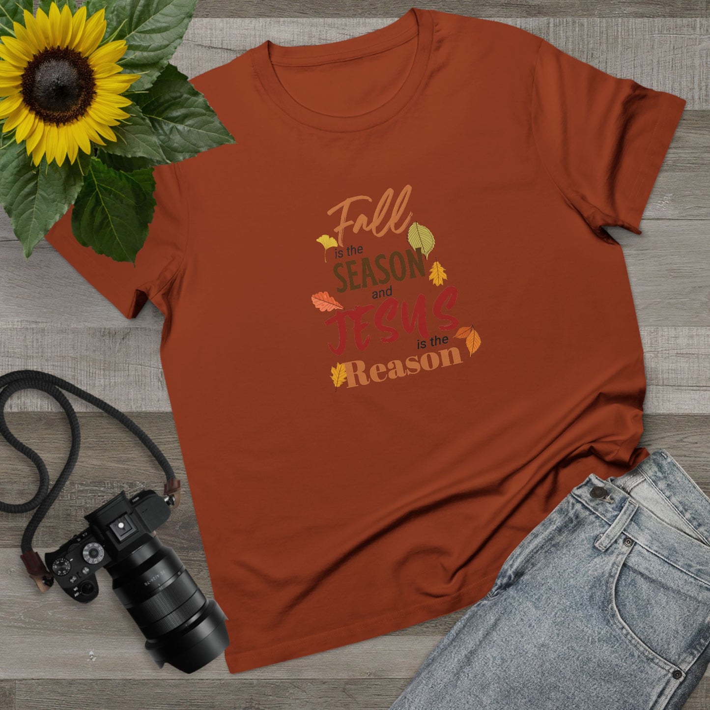 Jesus Is the Reason Fall Tee – Faith-Based Autumn Vibes