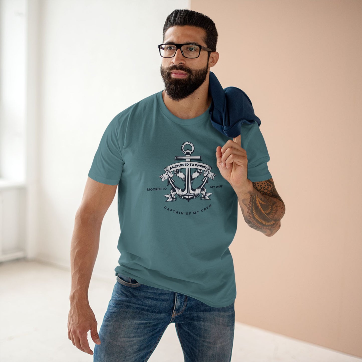 Anchored to Christ – Husband Faith Tee