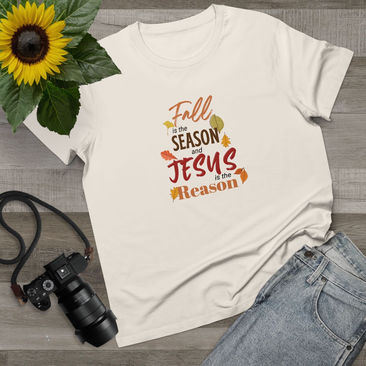 Jesus Is the Reason Fall Tee – Faith-Based Autumn Vibes