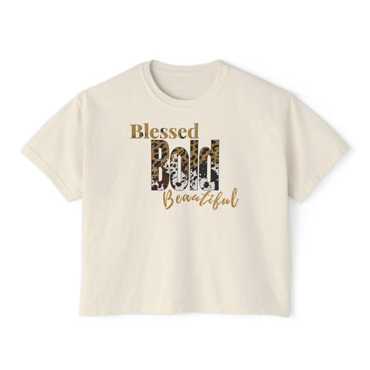 Blessed Bold Beautiful Cropped Tee - Animal Print