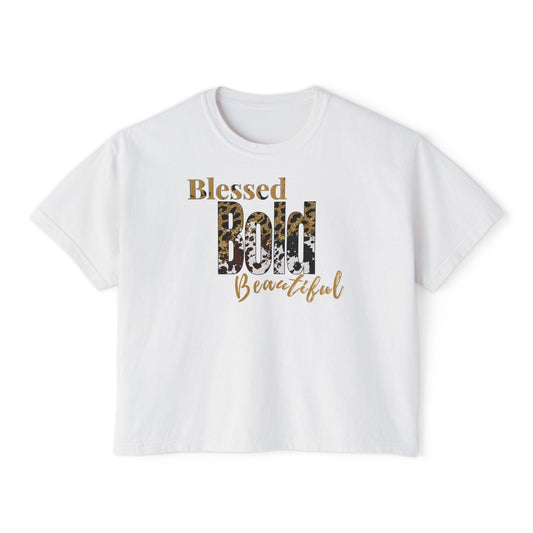 Blessed Bold Beautiful Cropped Tee - Animal Print