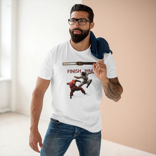 Finish Him Holy Combat T-Shirt – Yahweh vs. Satan Christian Spiritual Warfare Tee