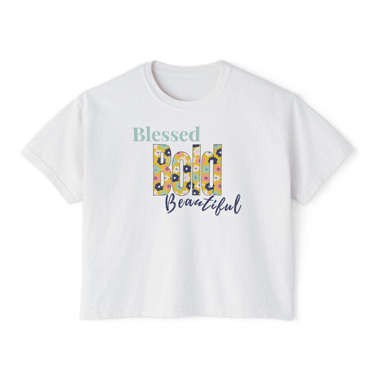 Blessed Bold Beautiful Cropped Tee - Floral