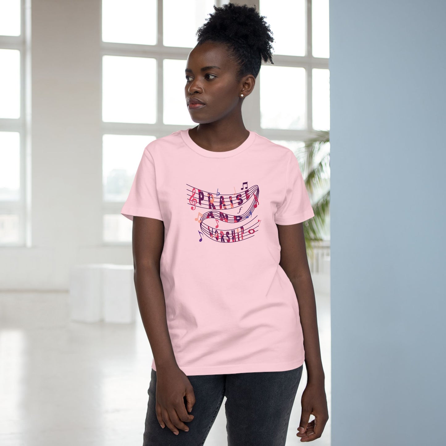 “Praise and Worship” T-Shirt - Pink